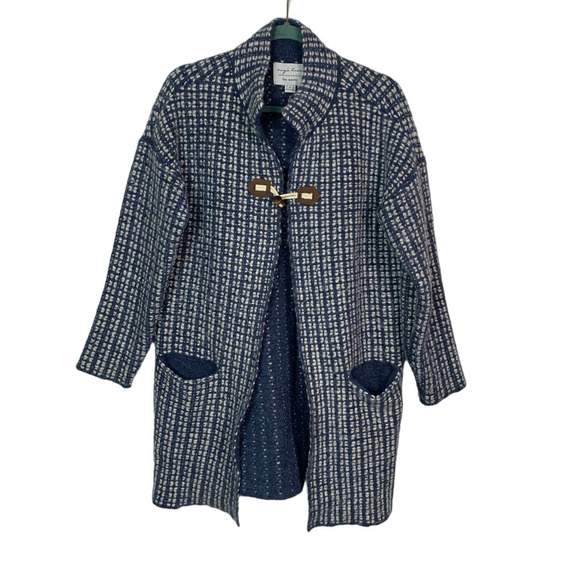 Evy's Tree - The Aubrey, Long Blue wool blend coat, Size M - Picture 1 of 6